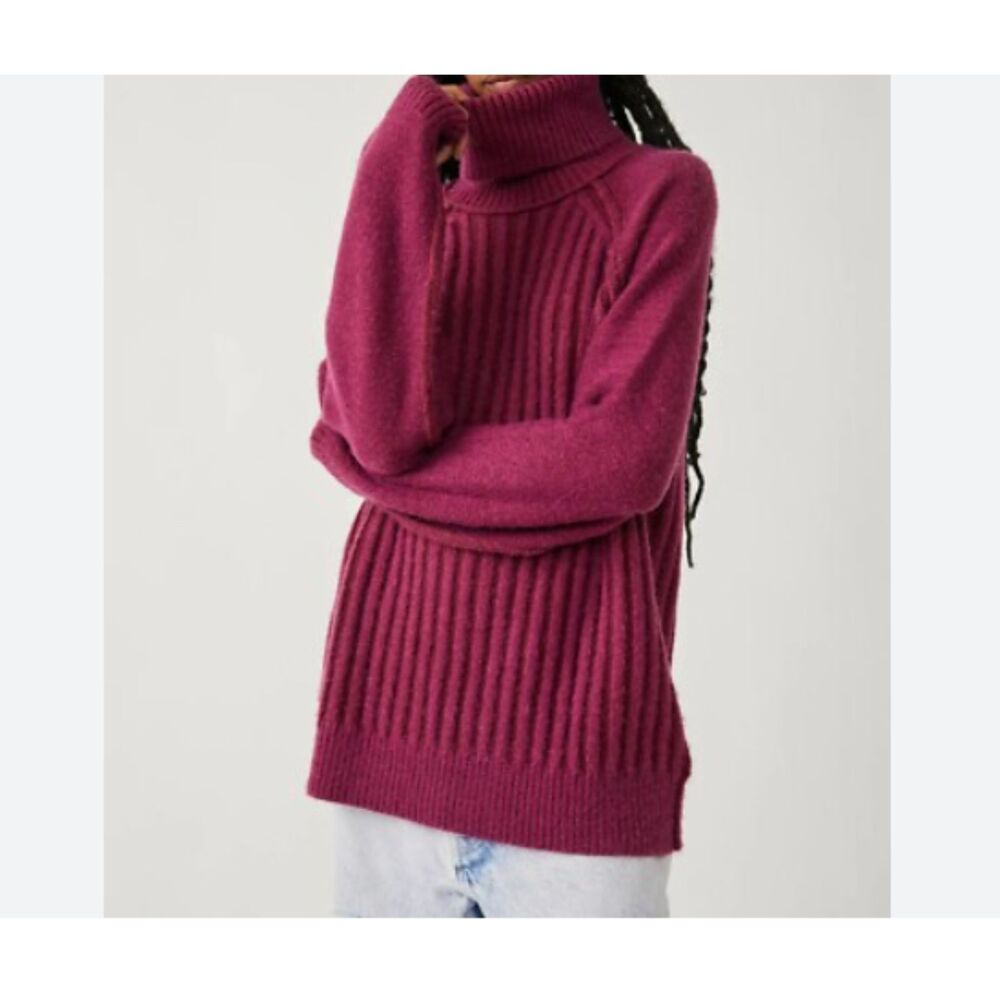 Free People Big City Turtleneck Sweater Size Medium